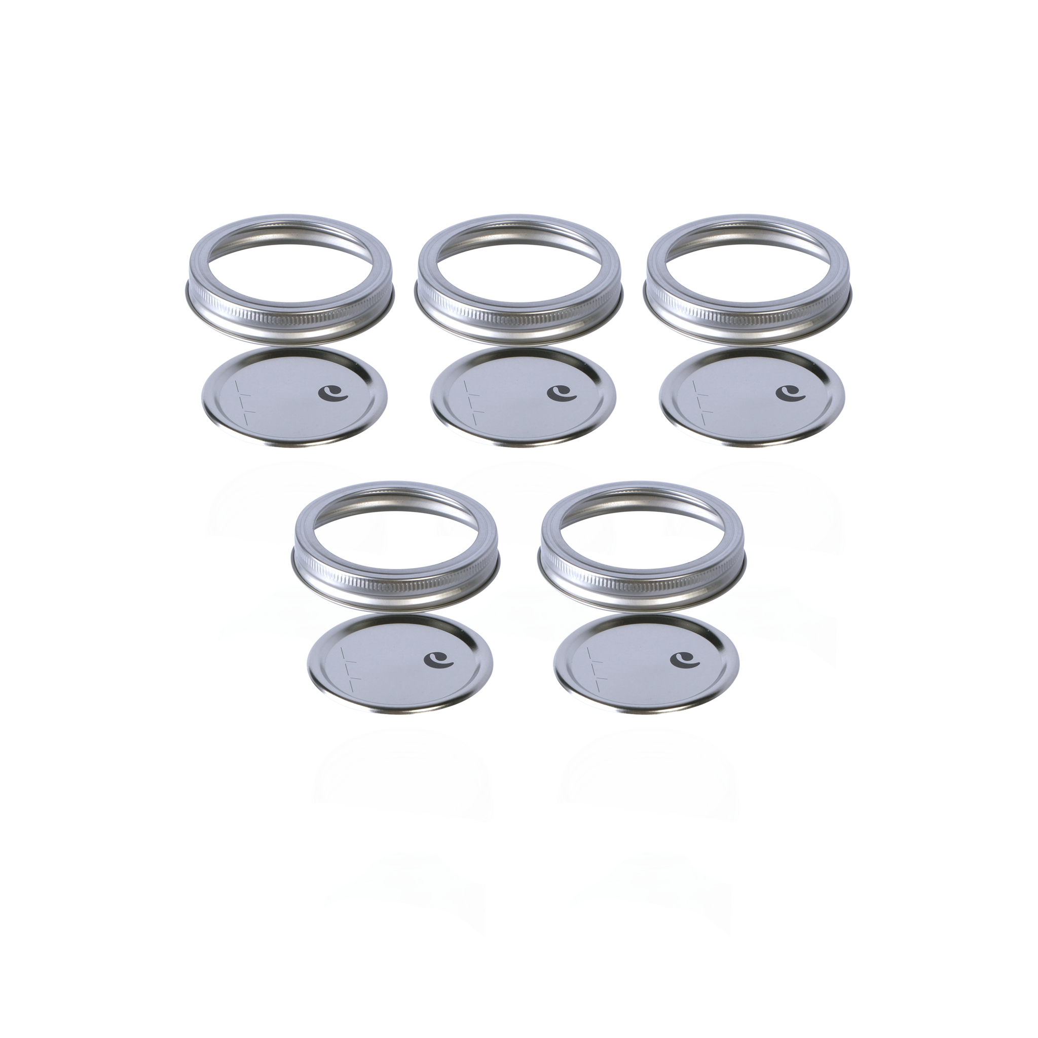 Kit 5 Tampas Metálicas | Mason Jar